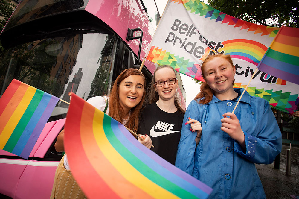 young people at Belfast Pride