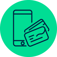 Icon of mobile tickets and travel cards